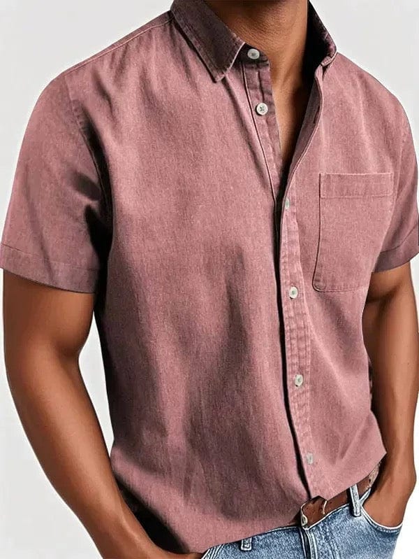 Elegant Short Sleeved Shirt - Luxoria