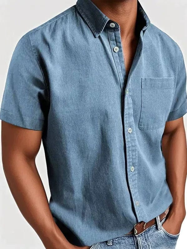 Elegant Short Sleeved Shirt - Luxoria