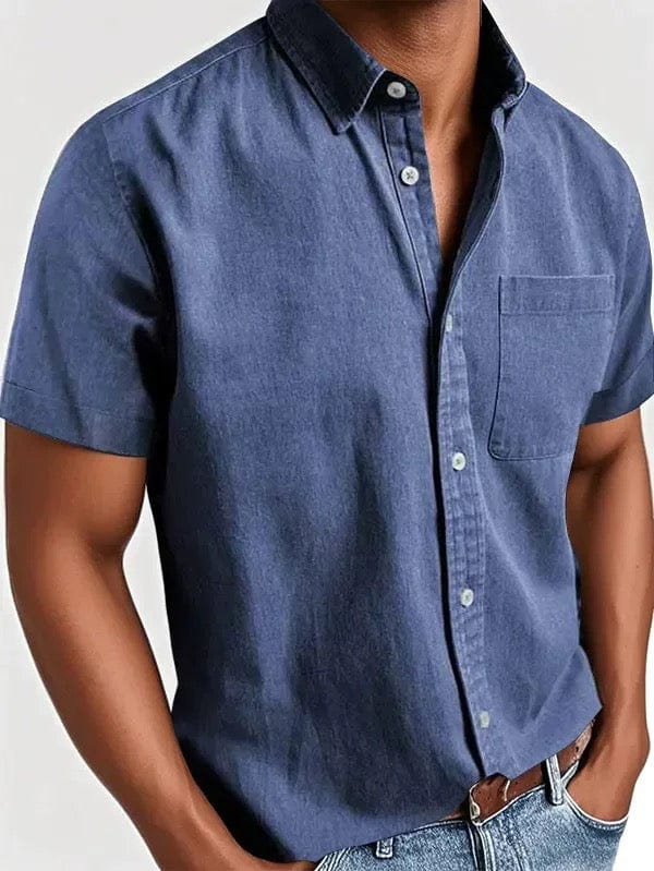 Elegant Short Sleeved Shirt - Luxoria