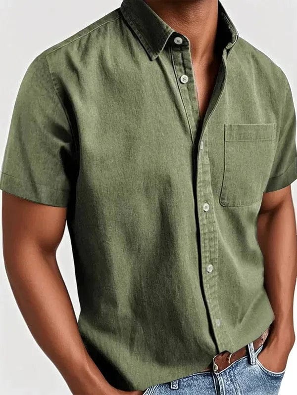 Elegant Short Sleeved Shirt - Luxoria