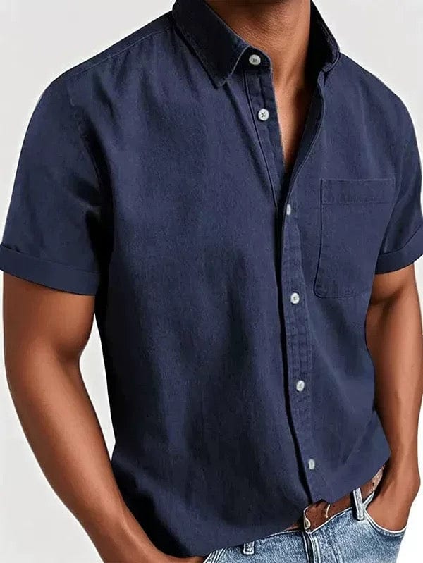 Elegant Short Sleeved Shirt - Luxoria