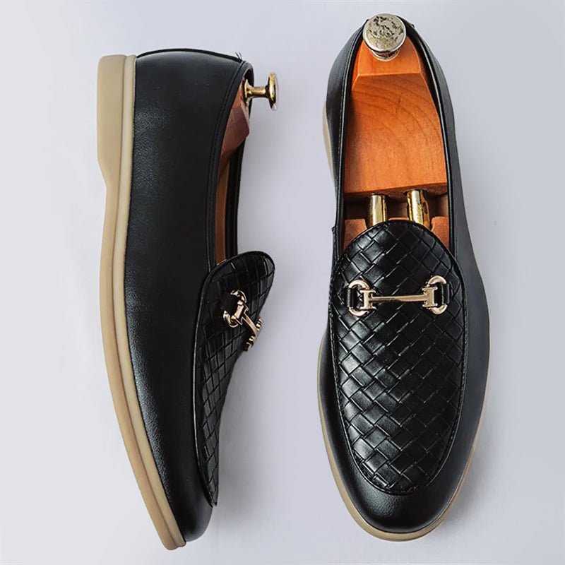Chic Leather Men's Loafers - Luxoria