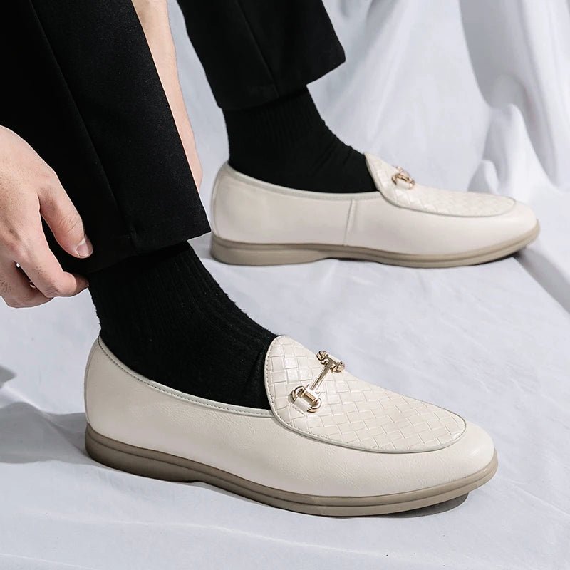 Chic Leather Men's Loafers - Luxoria