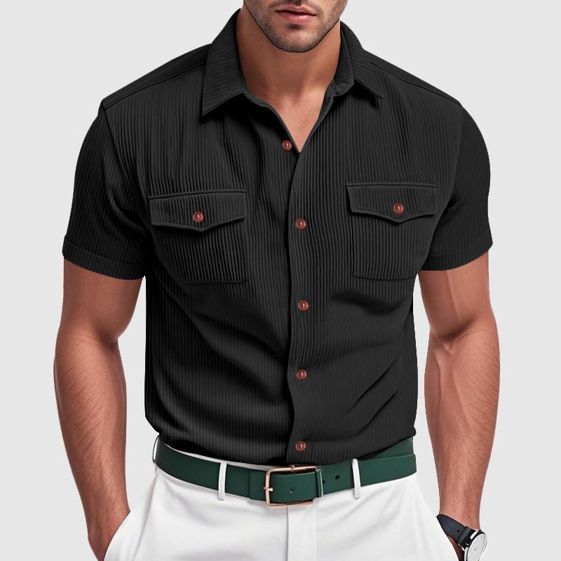 Elegant Corduroy Men's Shirt - Luxoria