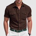 Elegant Corduroy Men's Shirt - Luxoria