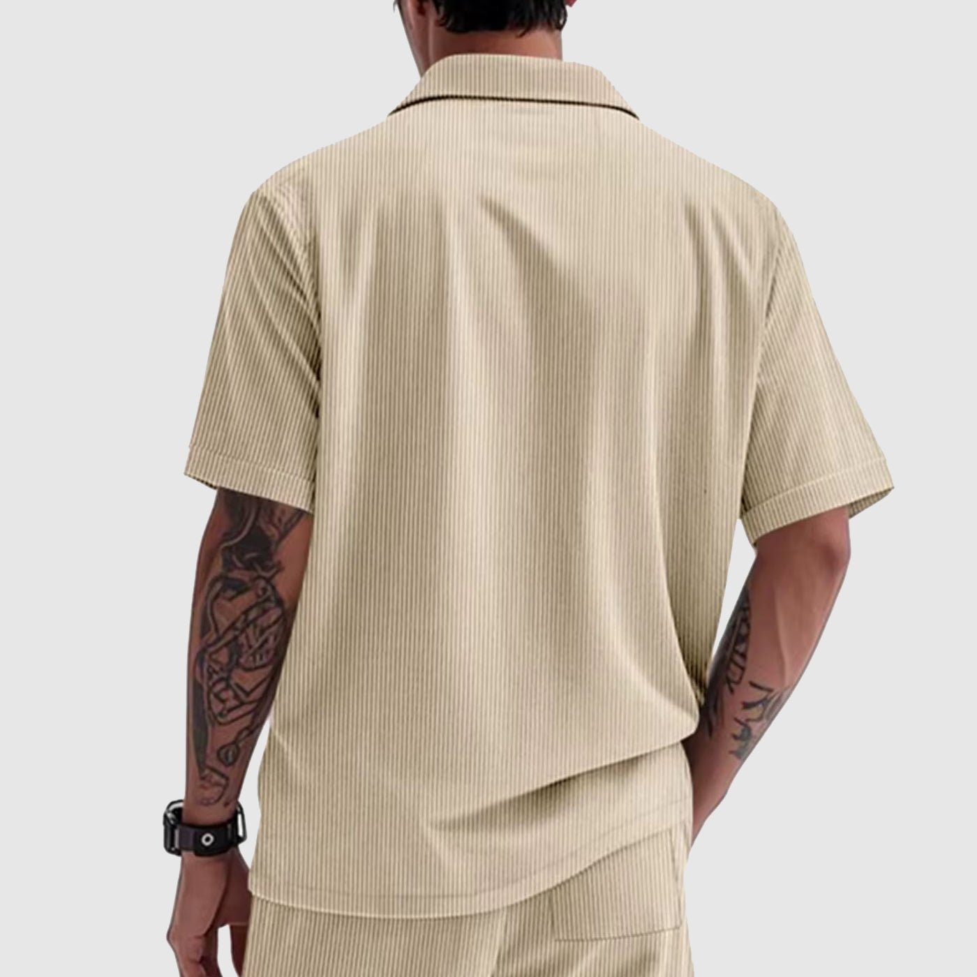 Elegant Corduroy Men's Shirt - Luxoria