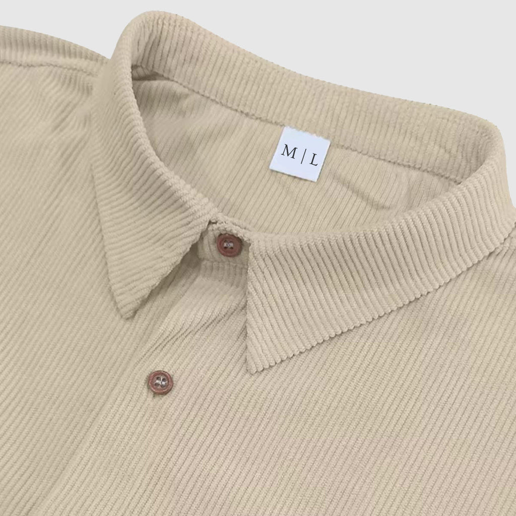 Elegant Corduroy Men's Shirt - Luxoria