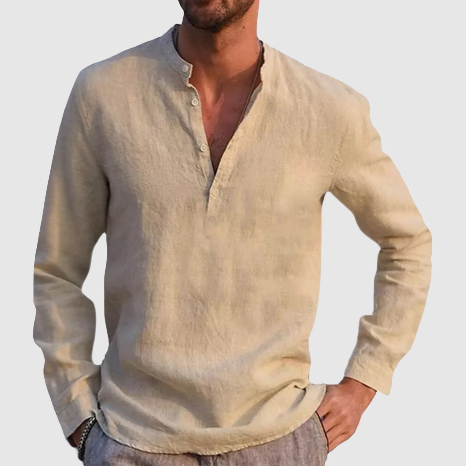 Casual Linen Shirt - Luxoria