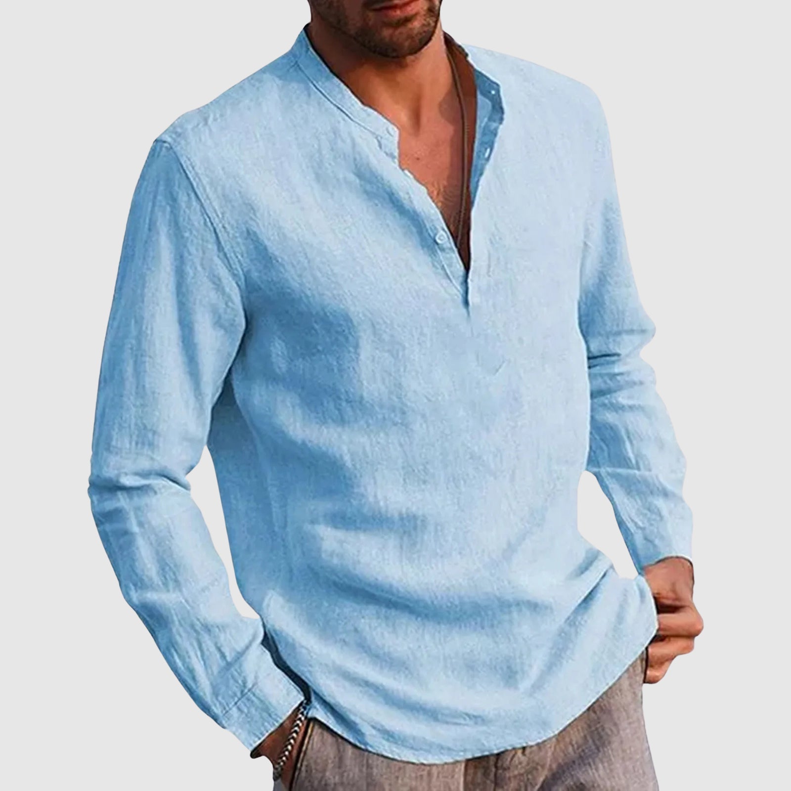 Casual Linen Shirt - Luxoria