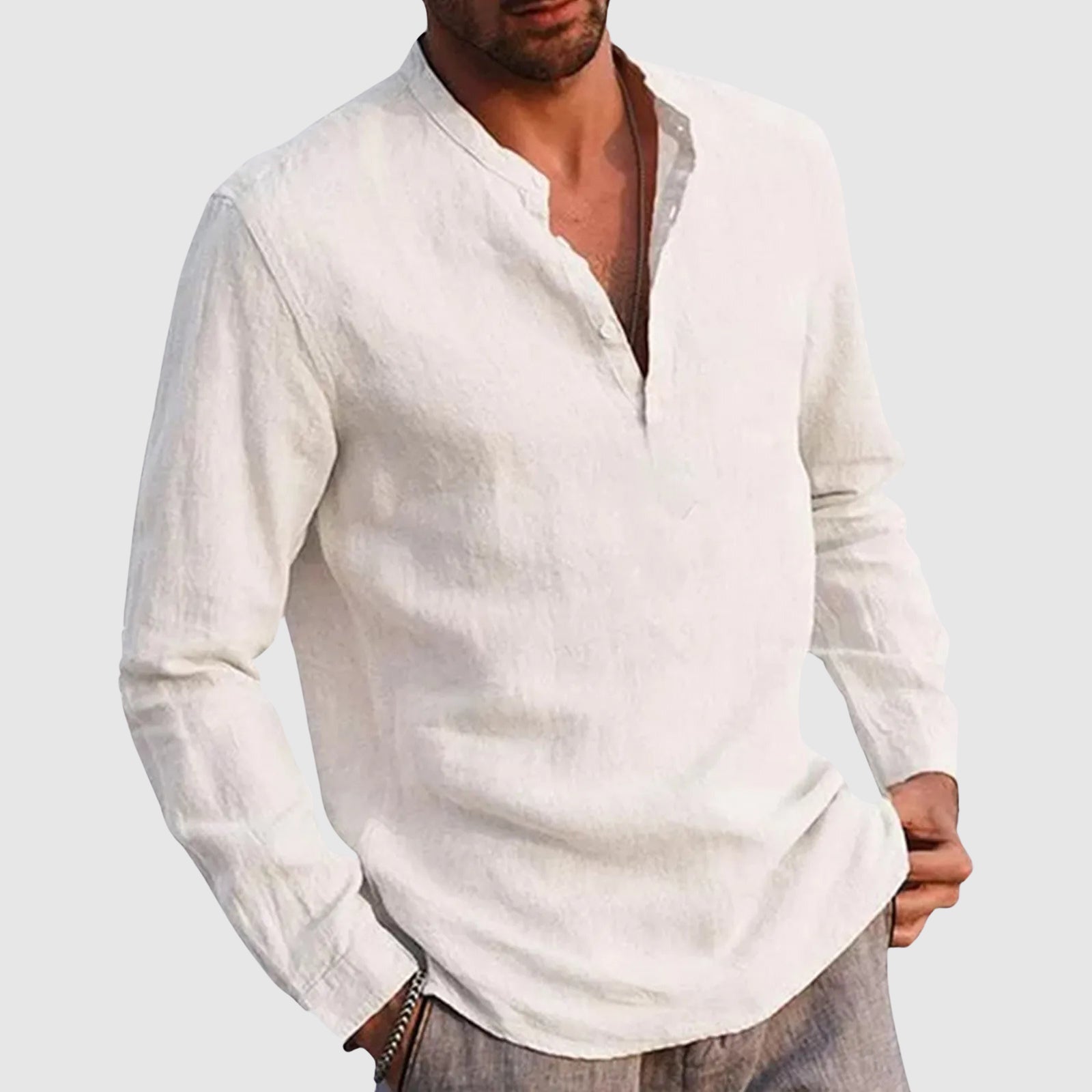 Casual Linen Shirt - Luxoria
