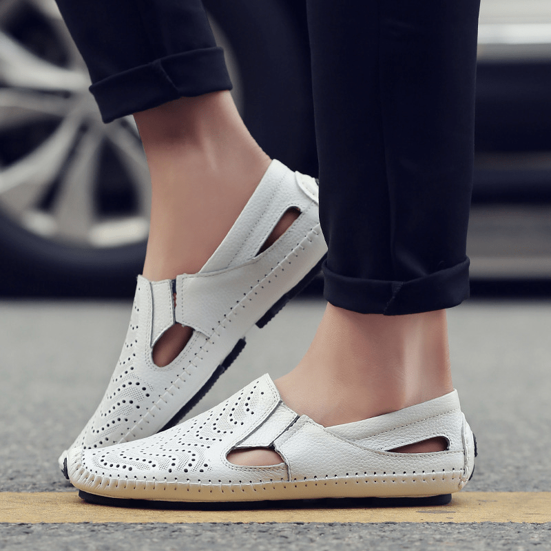 Leather Strap Sandals - Luxoria