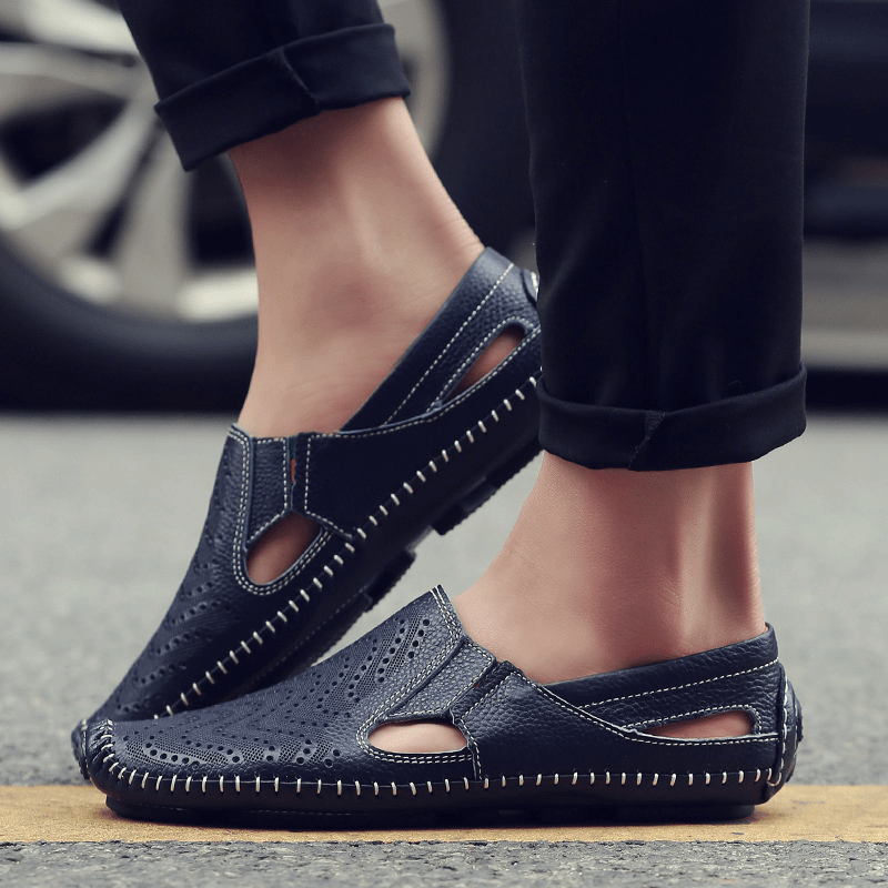 Leather Strap Sandals - Luxoria