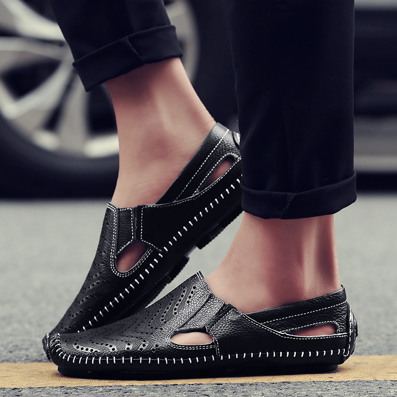 Leather Strap Sandals - Luxoria
