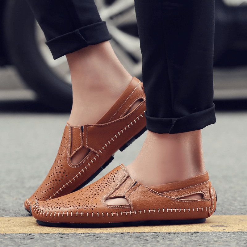 Leather Strap Sandals - Luxoria