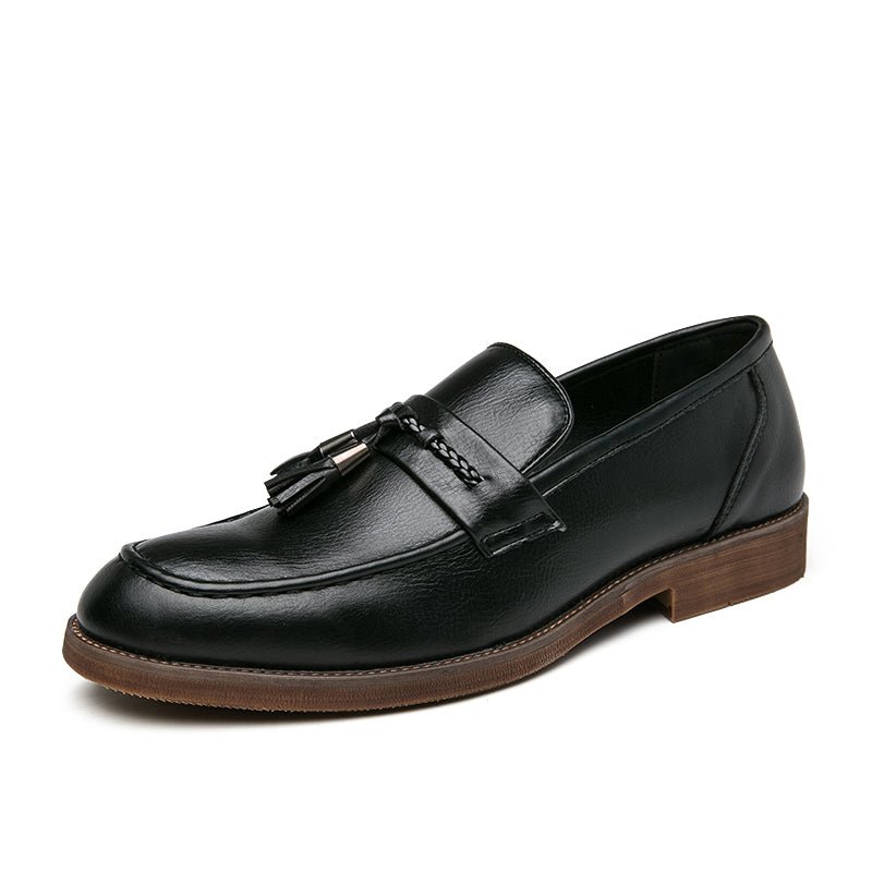 Leather Tassel Loafers - Luxoria