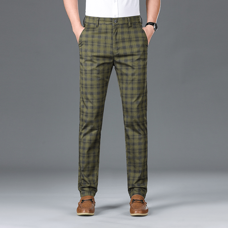 Business Check Pants - Luxoria