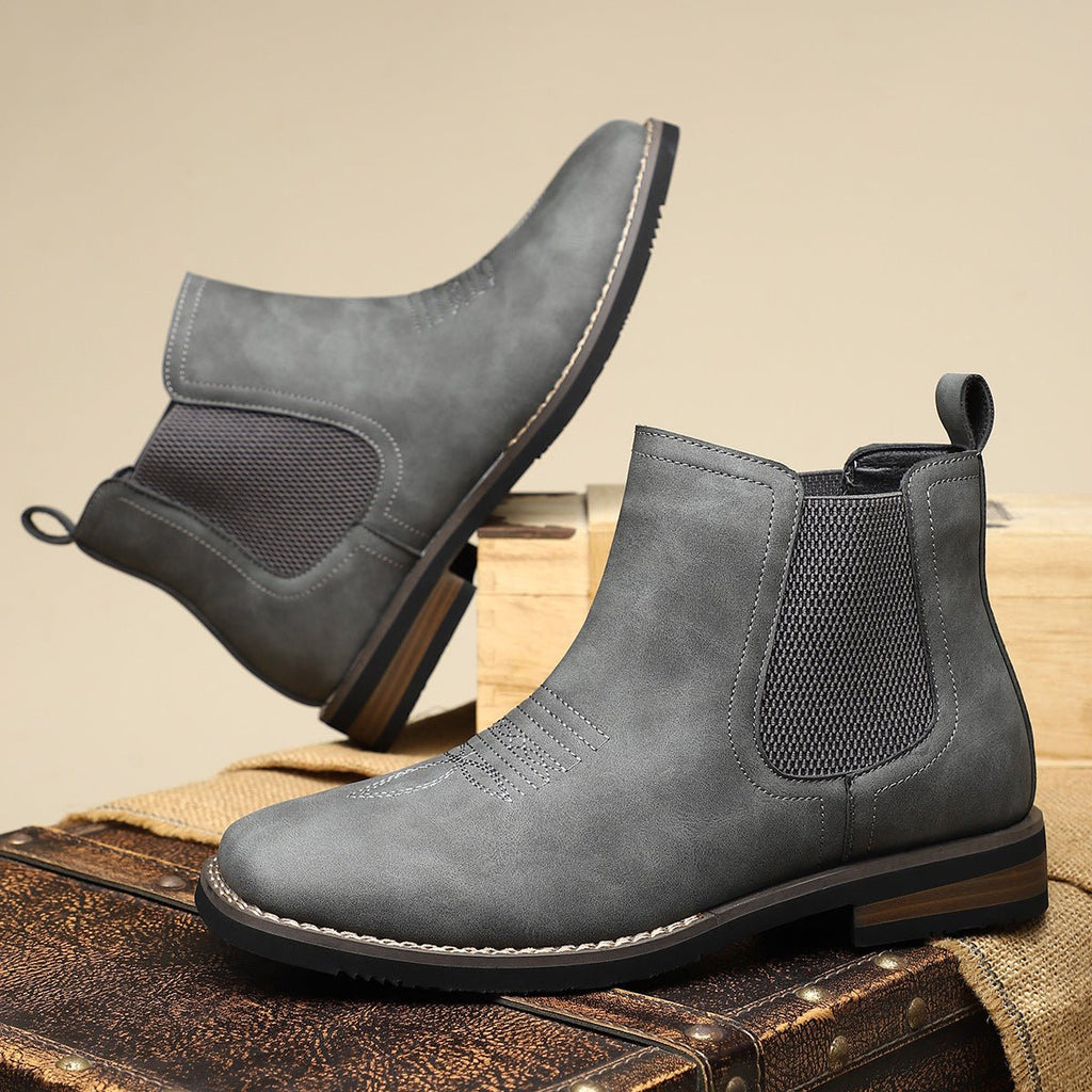 Elegant Leather Men's Boots - Luxoria