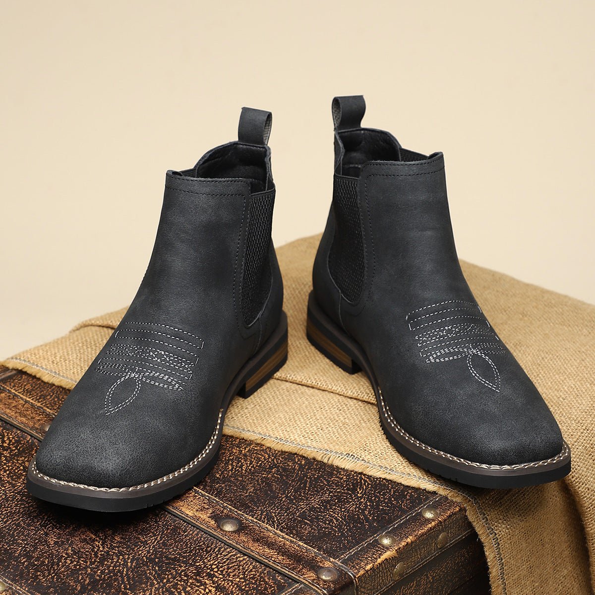Elegant Leather Men's Boots - Luxoria
