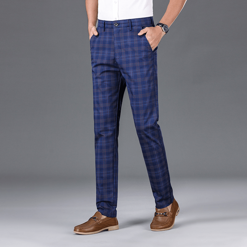 Business Check Pants - Luxoria