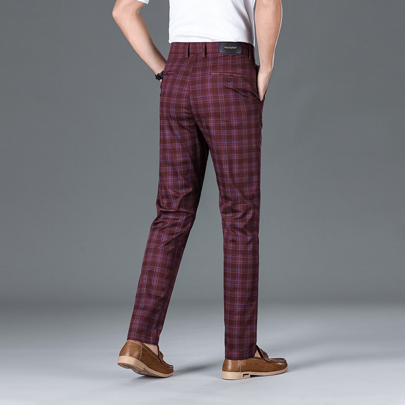 Business Check Pants - Luxoria