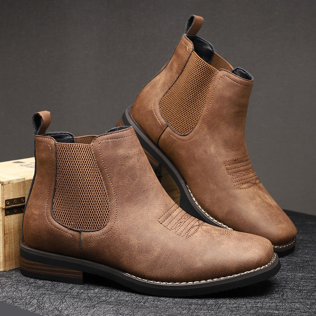 Elegant Leather Men's Boots - Luxoria