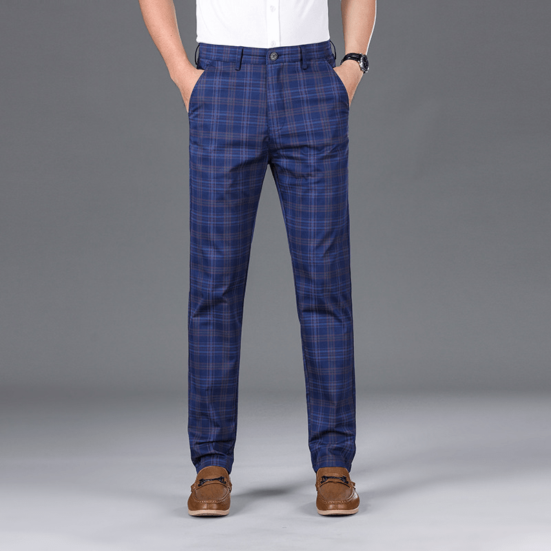 Business Check Pants - Luxoria