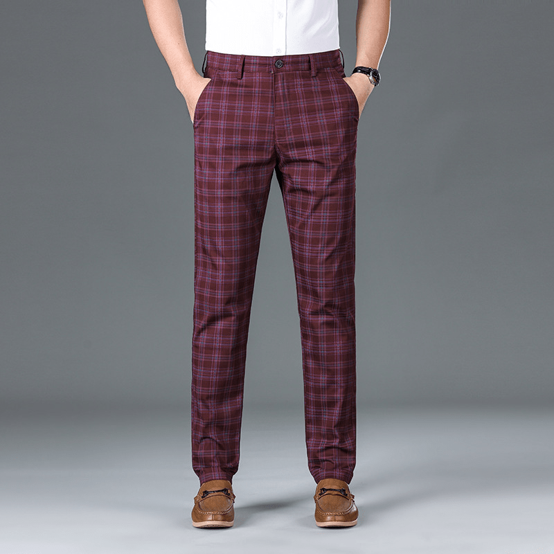 Business Check Pants - Luxoria