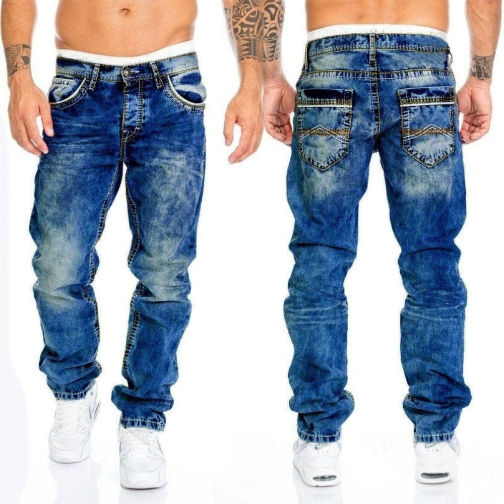 Denim Biker Jeans - Luxoria