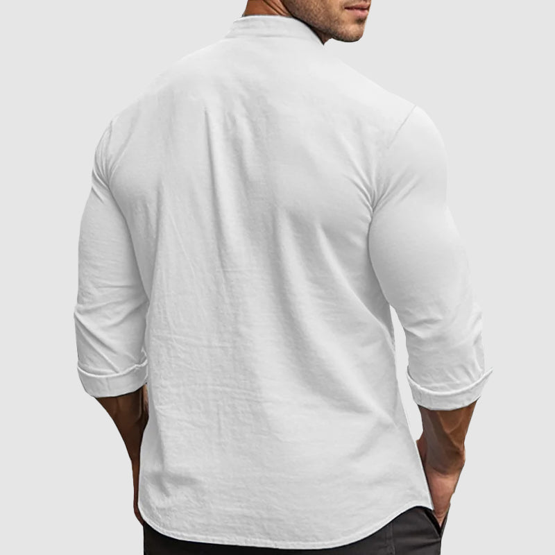 Breathable Linen Shirt - Luxoria