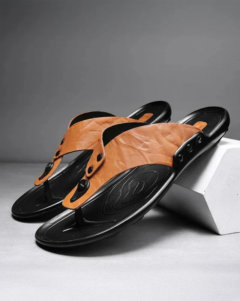 Elegant Leather Sandals - Luxoria
