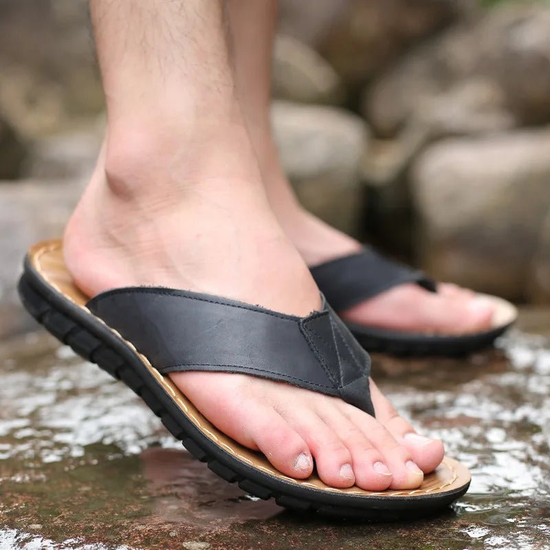 Leather Men's Sandals - Luxoria