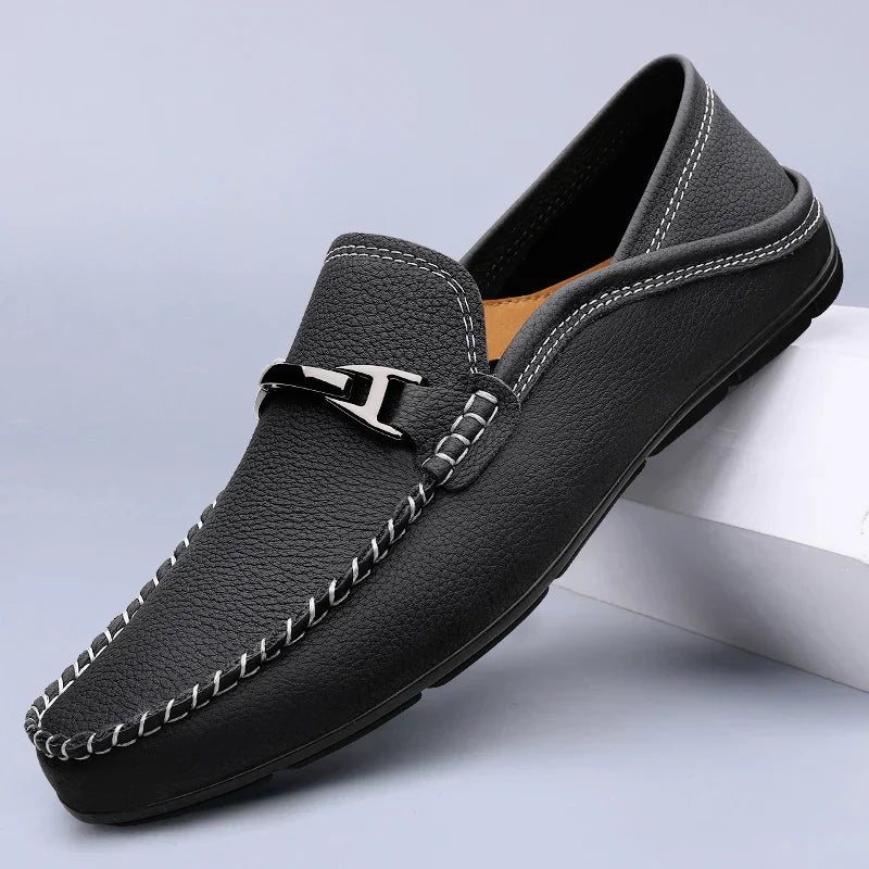 Premium Leather Loafers - Luxoria