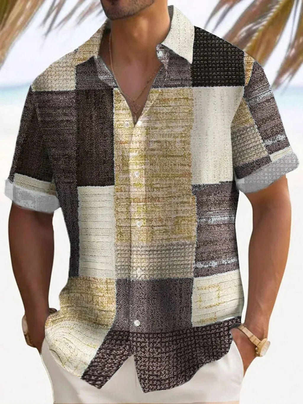 Elegant Patchwork Shirt - Luxoria