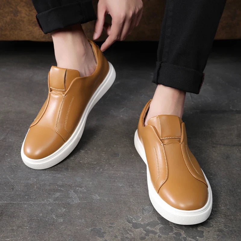 Casual Leather Slip - On Shoes - Luxoria