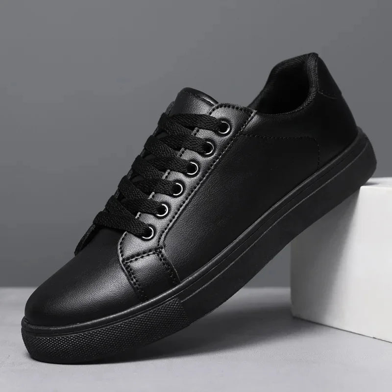 Elegant Leather Sneakers - Luxoria