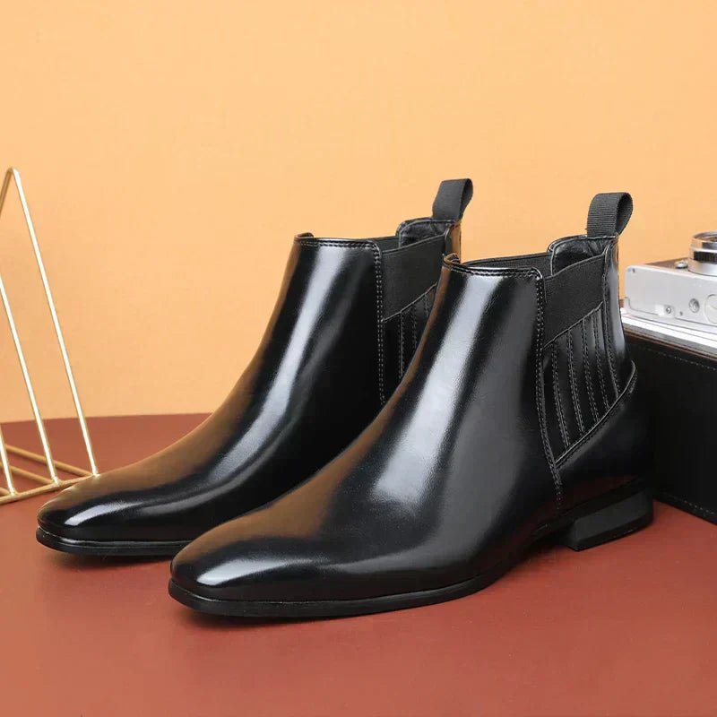 Chic Leather Boots - Luxoria