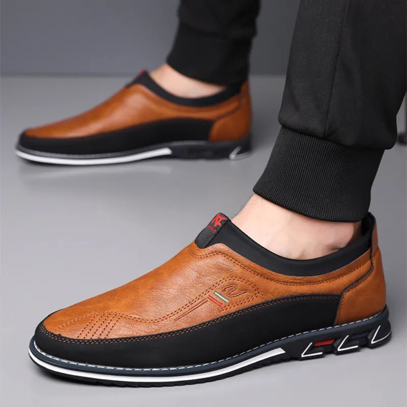 Leather Slip - On Business Shoes - Luxoria