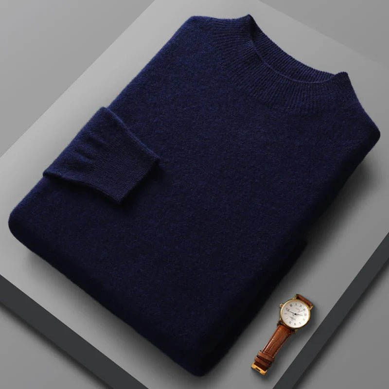 Half High Collar Cashmere Sweater - Luxoria