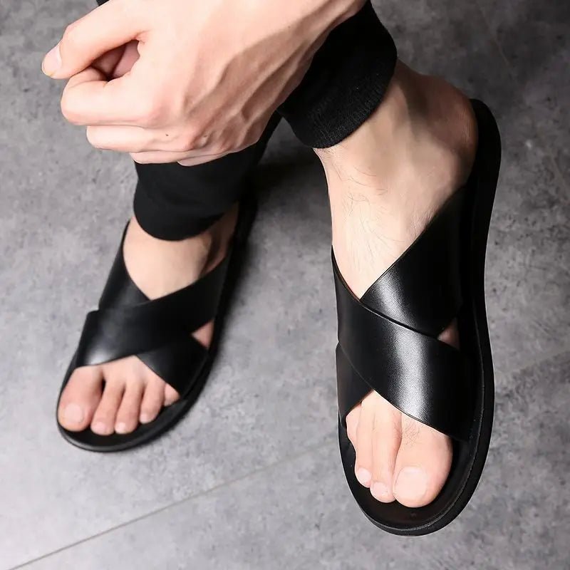 Elegant Leather Sandals - Luxoria