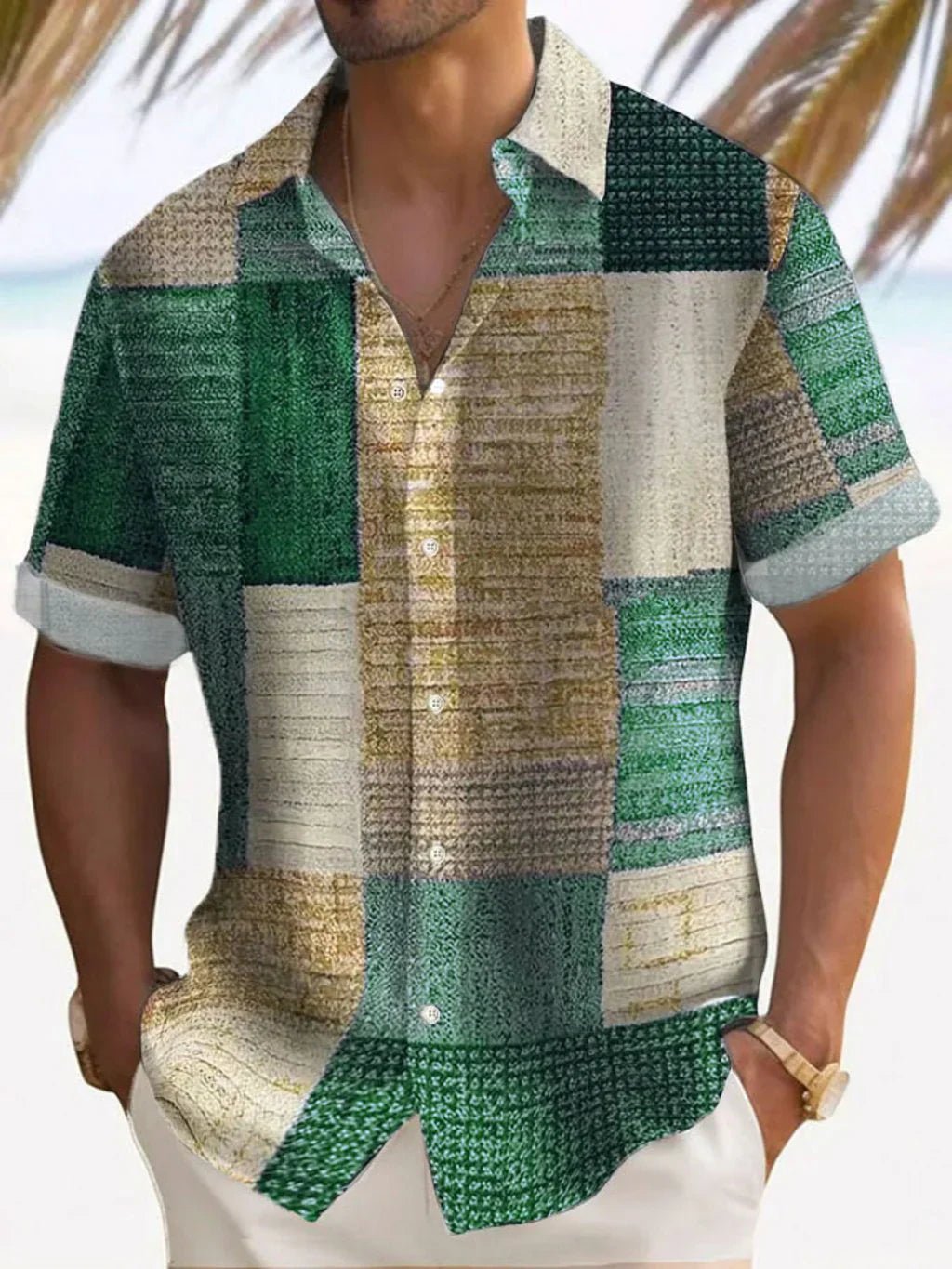 Elegant Patchwork Shirt - Luxoria