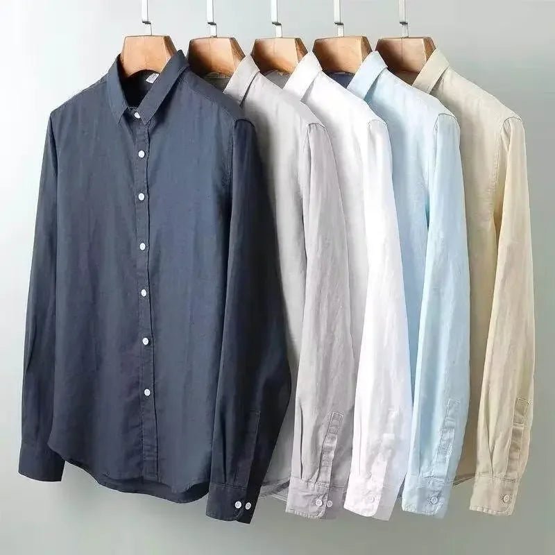 Casual Cotton Linen Shirt - Luxoria