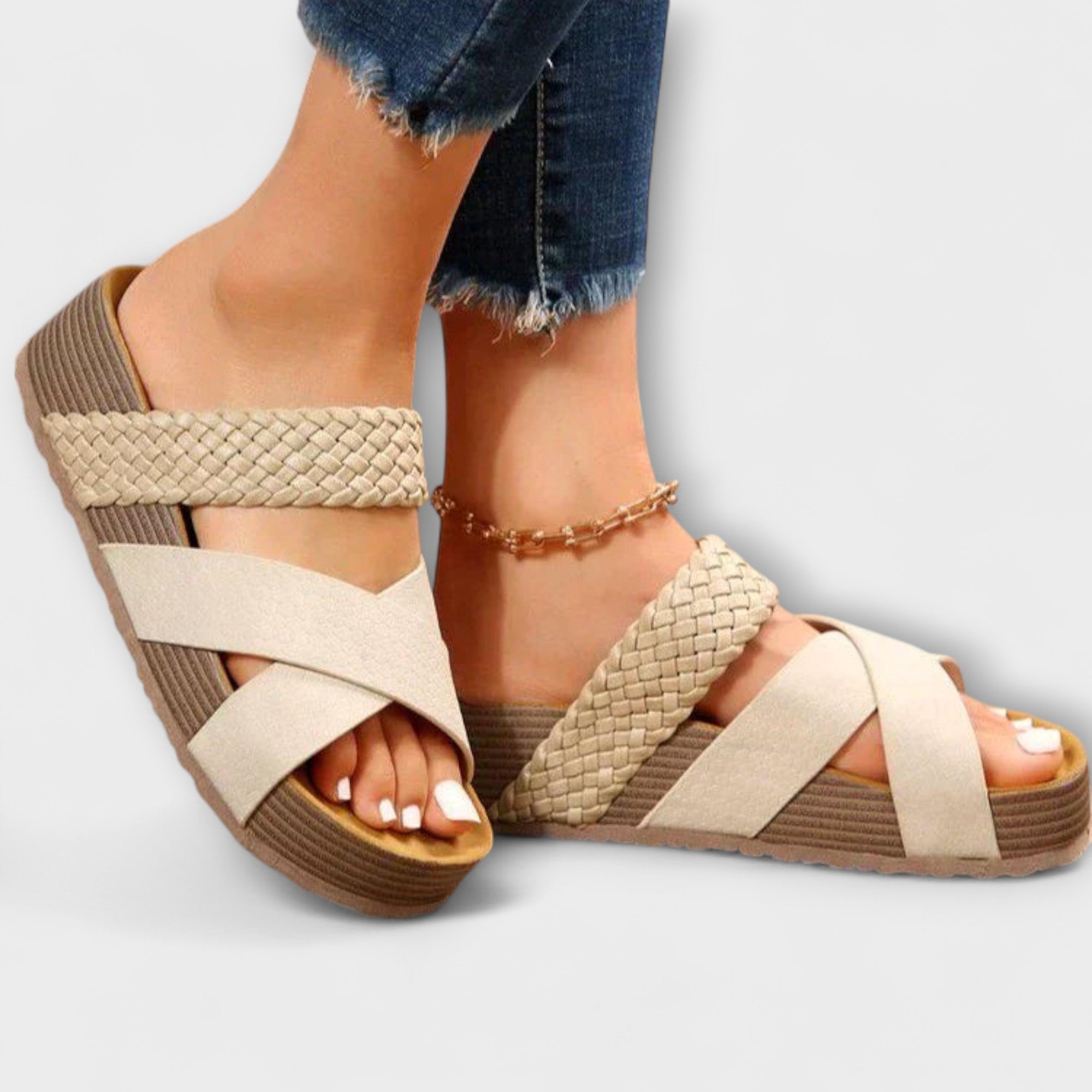 Valentina™ | SANDALIAS CÓMODAS DE CUERO TRENZADO PREMIUM - Luxoria