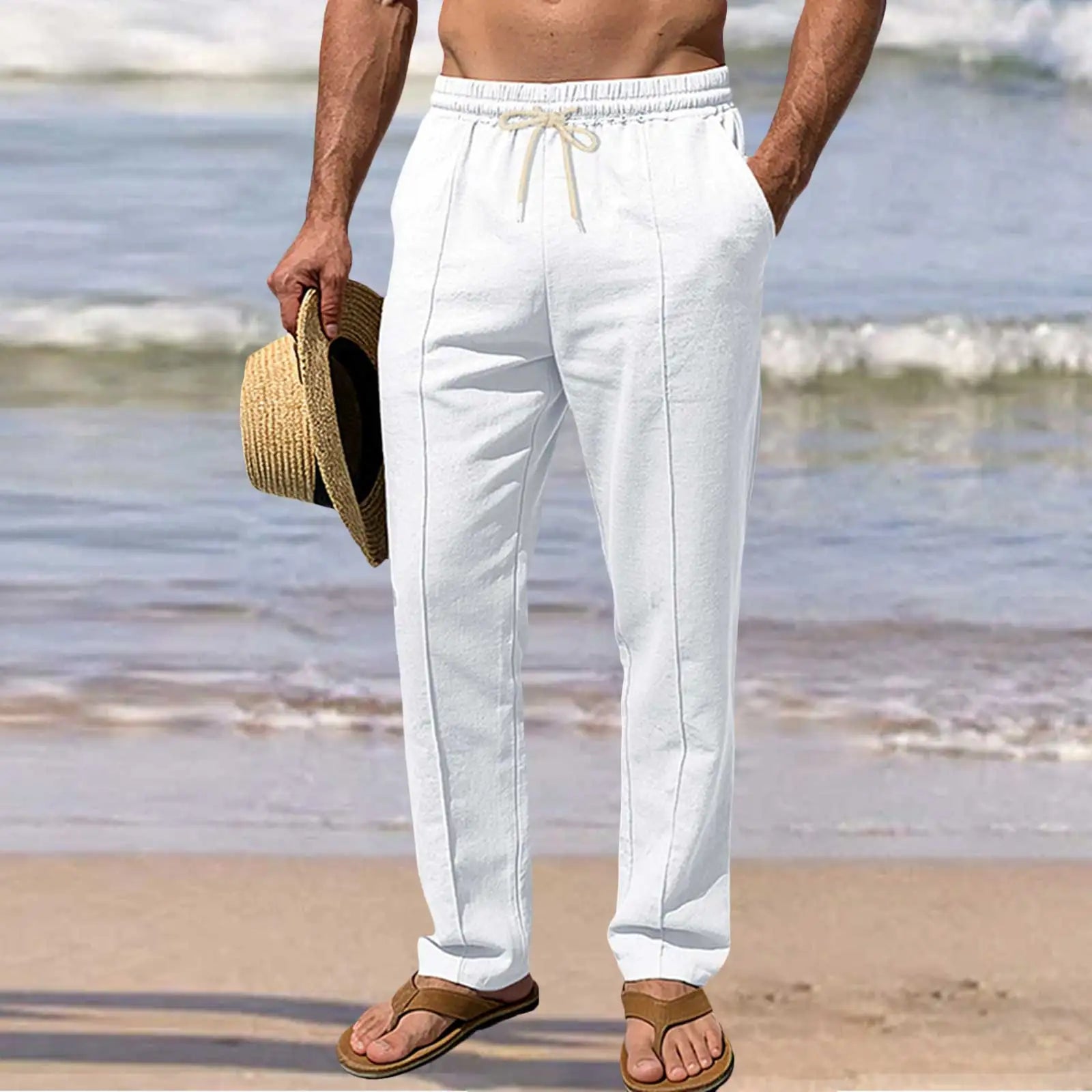 Elegant Cotton Summer Pants - Luxoria