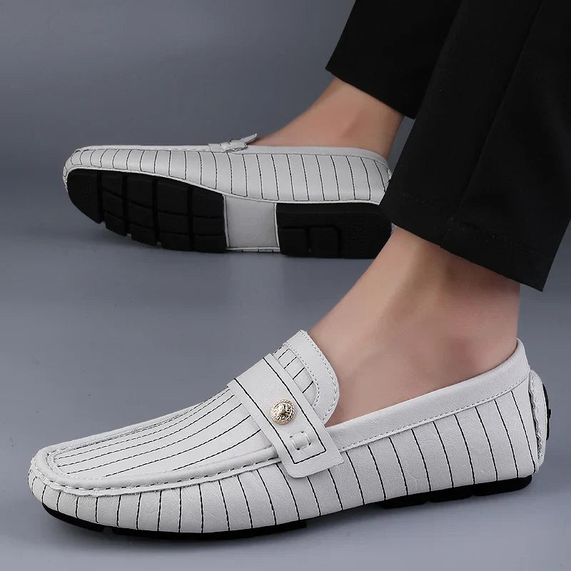 Chic Leather Loafers - Luxoria