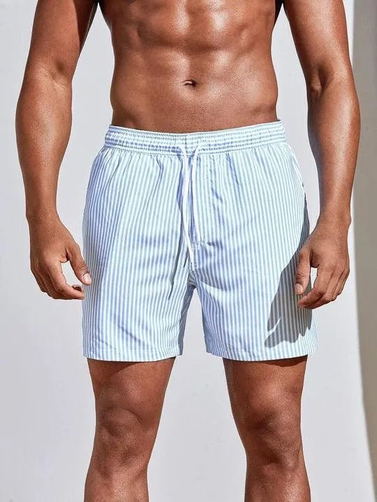 Elegant Striped Swim Shorts - Luxoria