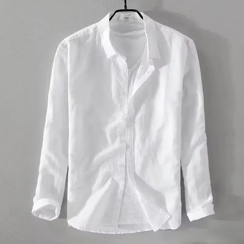 Casual Cotton Linen Shirt - Luxoria