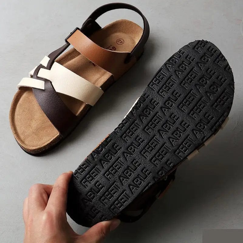 Andrea™ | SANDALIAS CASUAL CON CORREAS CRUZADAS Y PLANTILLA CONFORT NATURAL - Luxoria