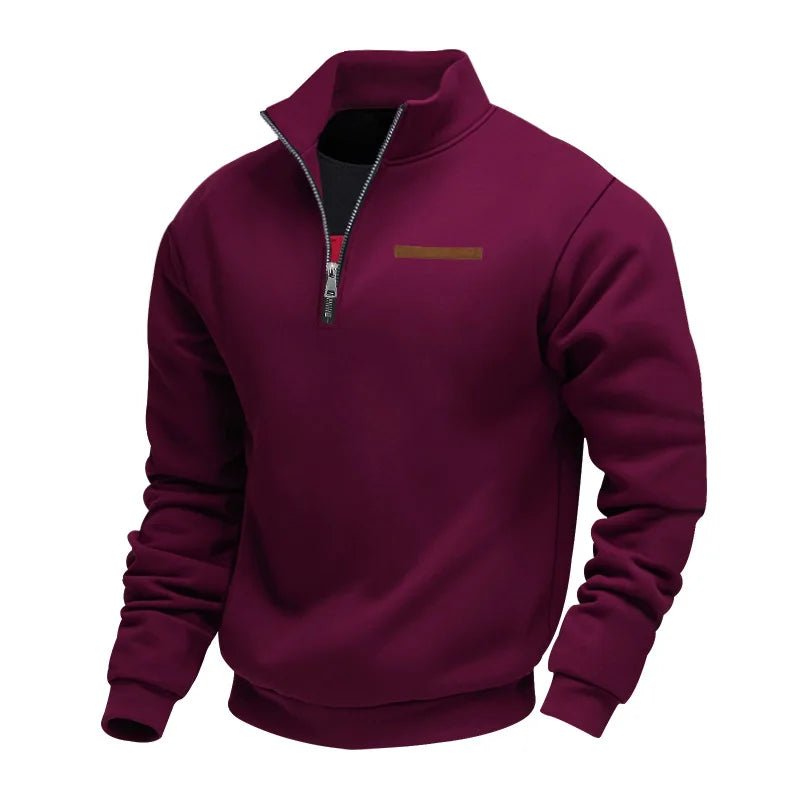 Casual Fleece Zip Sweater - Luxoria