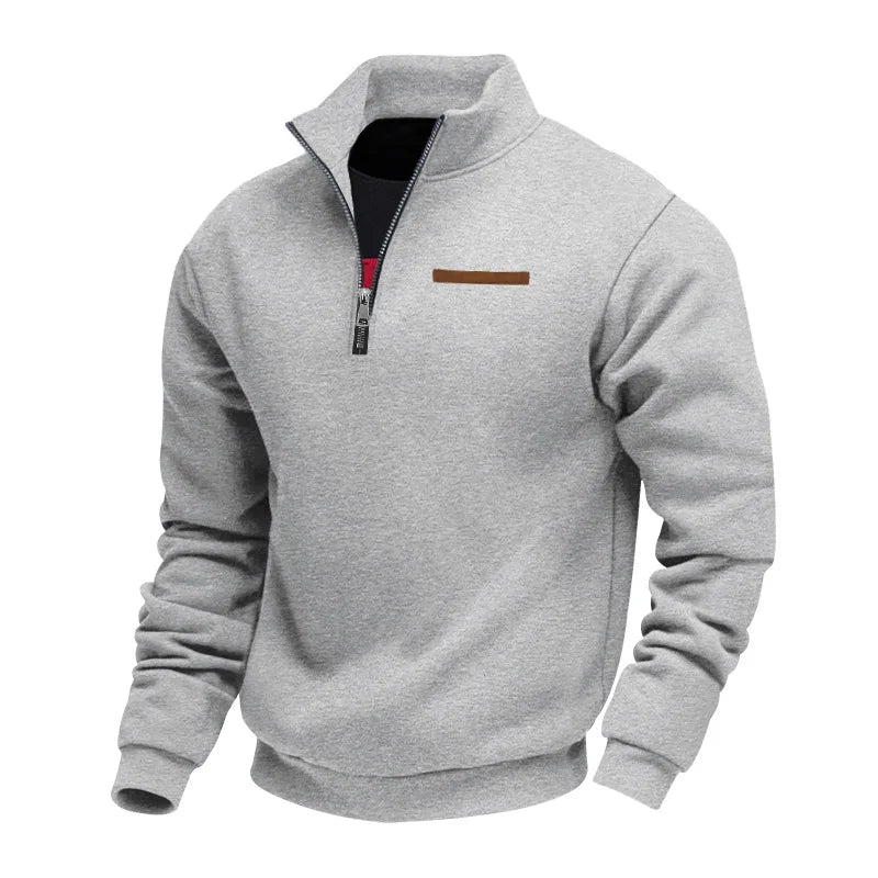 Casual Fleece Zip Sweater - Luxoria