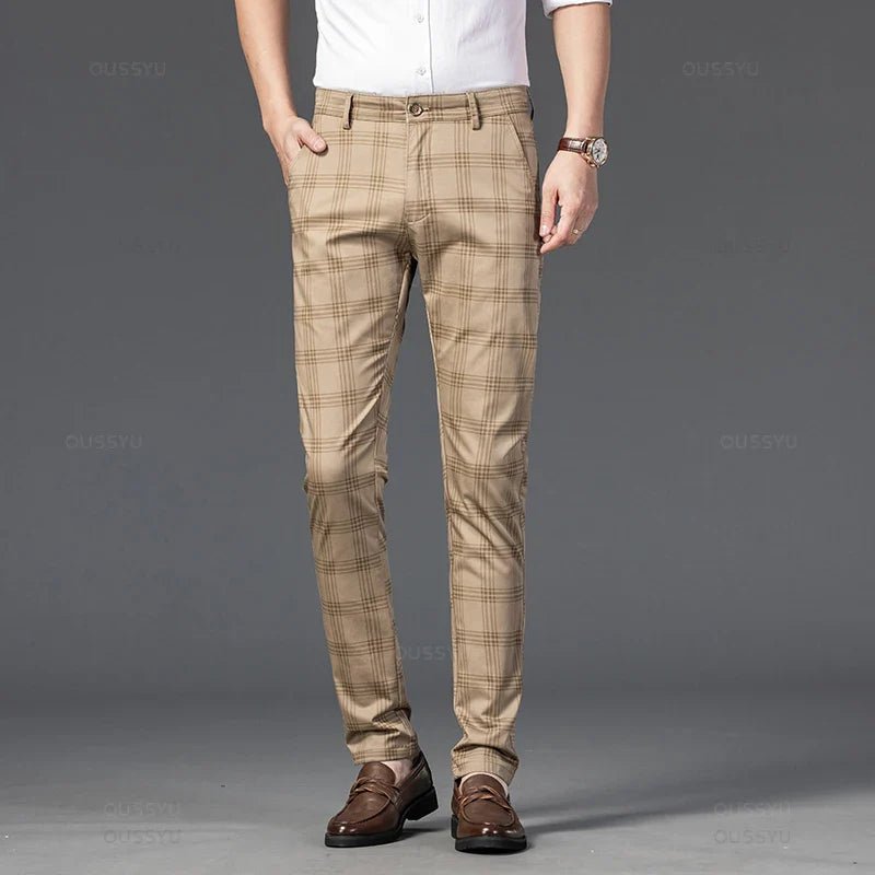 Elegant Plaid Pants - Luxoria